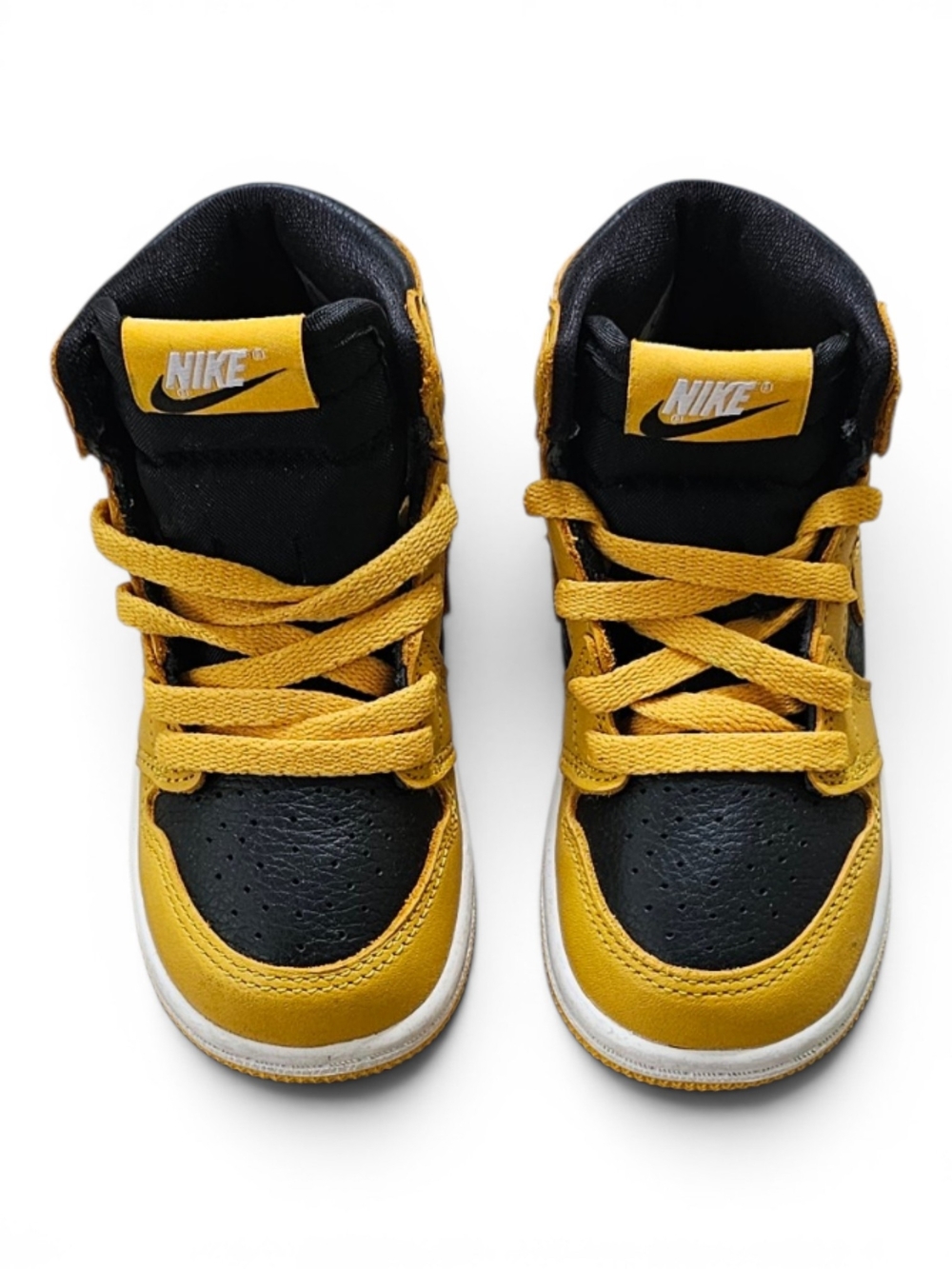 Nike Air Jordan 1 Mid Toddler Yellow Black 7C - Picture 3 of 10